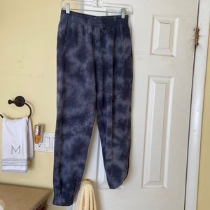 VS PINK dark blue nearly black tie dye sweatpants